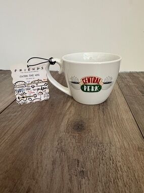FRIENDS White Mug with Black Logo and Red Tag BNWT